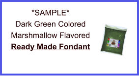 Dark Green Marshmallow Fondant Sample