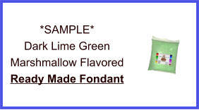 Dark Lime Green Marshmallow Fondant Sample