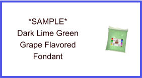 Dark Lime Green Grape Fondant Sample