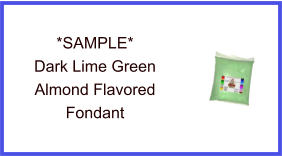 Dark Lime Green Almond Fondant Sample