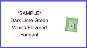 Dark Lime Green Vanilla Fondant Sample