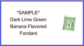 Dark Lime Green Banana Fondant Sample