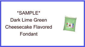 Dark Lime Green Cheesecake Fondant Sample