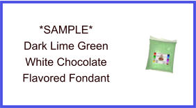 Dark Lime Green White Chocolate Fondant Sample