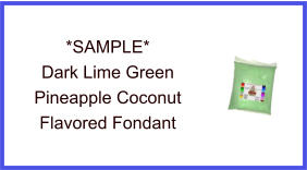 Dark Lime Green Pineapple Coconut Fondant Sample