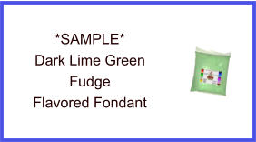 Dark Lime Green Fudge Fondant Sample