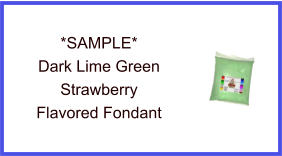 Dark Lime Green Strawberry Fondant Sample