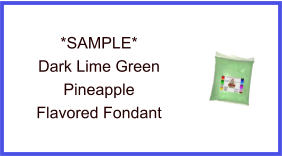 Dark Lime Green Pineapple Fondant Sample
