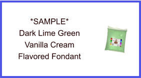 Dark Lime Green Vanilla Cream Fondant Sample