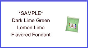 Dark Lime Green Lemon Lime Fondant Sample