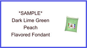 Dark Lime Green Peach Fondant Sample