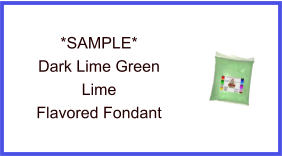Dark Lime Green Lime Fondant Sample