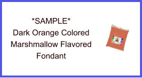 Dark Orange Marshmallow Fondant Sample