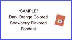 Dark Orange Strawberry Fondant Sample