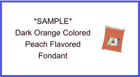 Dark Orange Peach Fondant Sample