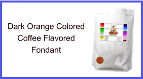Dark Orange Coffee Fondant