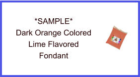 Dark Orange Lime Fondant Sample