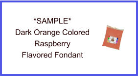 Dark Orange Raspberry Fondant Sample