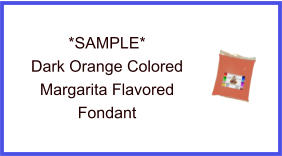 Dark Orange Margarita Fondant Sample