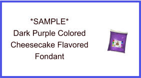 Dark Purple Cheesecake Fondant Sample