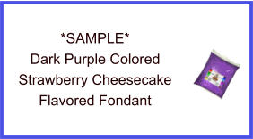 Dark Purple Strawberry Cheesecake Fondant Sample