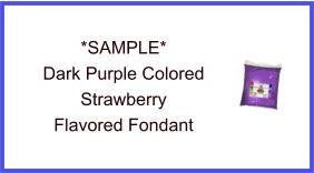 Dark Purple Strawberry Fondant Sample