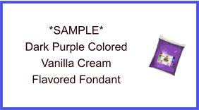 Dark Purple Vanilla Fondant Sample