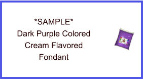 Dark Purple Cream Fondant Sample