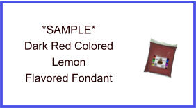 Dark Red Lemon Fondant Sample