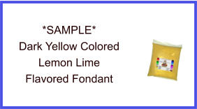 Dark Yellow Lemon Lime Fondant Sample
