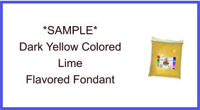 Dark Yellow Lime Fondant Sample