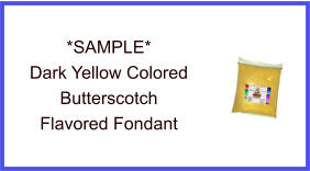 Dark Yellow Butterscotch Fondant Sample