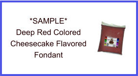 Deep Red Cheesecake Fondant Sample