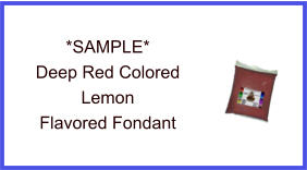 Deep Red Lemon Fondant Sample