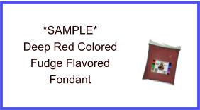 Deep Red Fudge Flavor Fondant Sample
