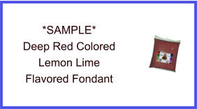 Deep Red Lemon Lime Fondant Sample