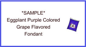 Eggplant Purple Grape Fondant Sample