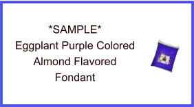 Eggplant Purple Almond Fondant Sample