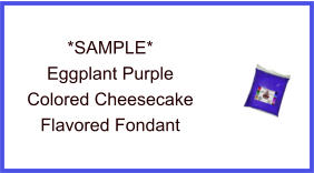 Eggplant Purple Cheesecake Fondant Sample