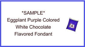 Eggplant Purple White Chocolate Fondant Sample