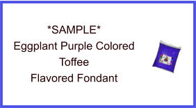 Eggplant Purple Toffee Fondant Sample