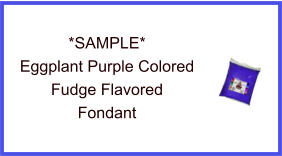 Eggplant Purple Fudge Fondant Sample