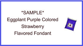 Eggplant Purple Strawberry Fondant Sample