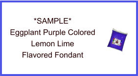Eggplant Purple Lemon Lime Fondant Sample