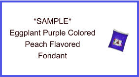 Eggplant Purple Peach Fondant Sample