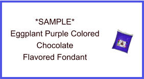 Eggplant Purple Chocolate Fondant Sample