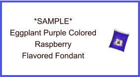 Eggplant Purple Raspberry Fondant Sample