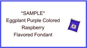 Eggplant Purple Raspberry Fondant Sample