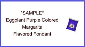 Eggplant Purple Margarita Fondant Sample