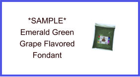 Emerald Green Grape Fondant Sample